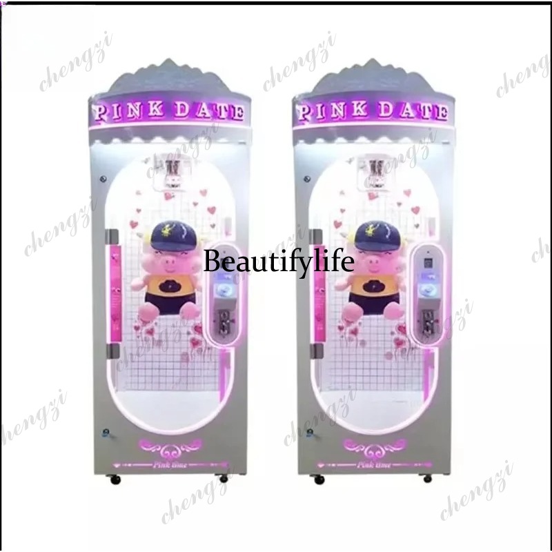 Arcade Games & Vending Llc - เครื่องเกมอาร์เคดแบบหยอดเหรียญ รุ่น A81 ตู้สีชมพู รูปทรงตุ๊กตา รางอลูมิเนียม