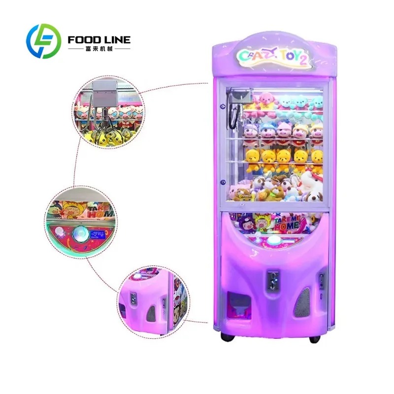 Arcade Toy Claw Vending Machine - เครื่องเกมคีบตุ๊กตาหยอดเหรียญแบบกำหนดเองได้ พร้อมตัวรับธนบัตร สำหรับจำหน่ายตุ๊กตาและของเล่นรางวัลในสถานบันเทิง