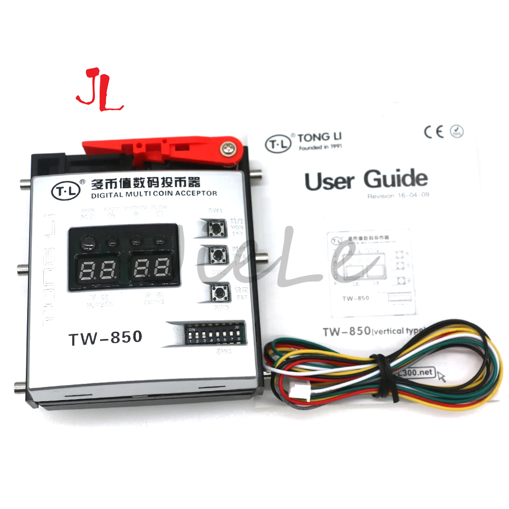 Coin Acceptor Selector - ตัวรับเหรียญหลายตัว TL TW-850, ตัวเลือกโทเค็นสกุลเงิน 5 ขนาด,
