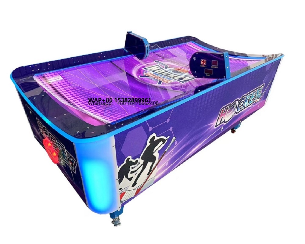 Air Hockey Table - เครื่องเล่นเกมฮอกกี้อากาศแบบหยอดเหรียญสำหรับเด็ก พร้อมระบบแลกตั๋วในร่ม