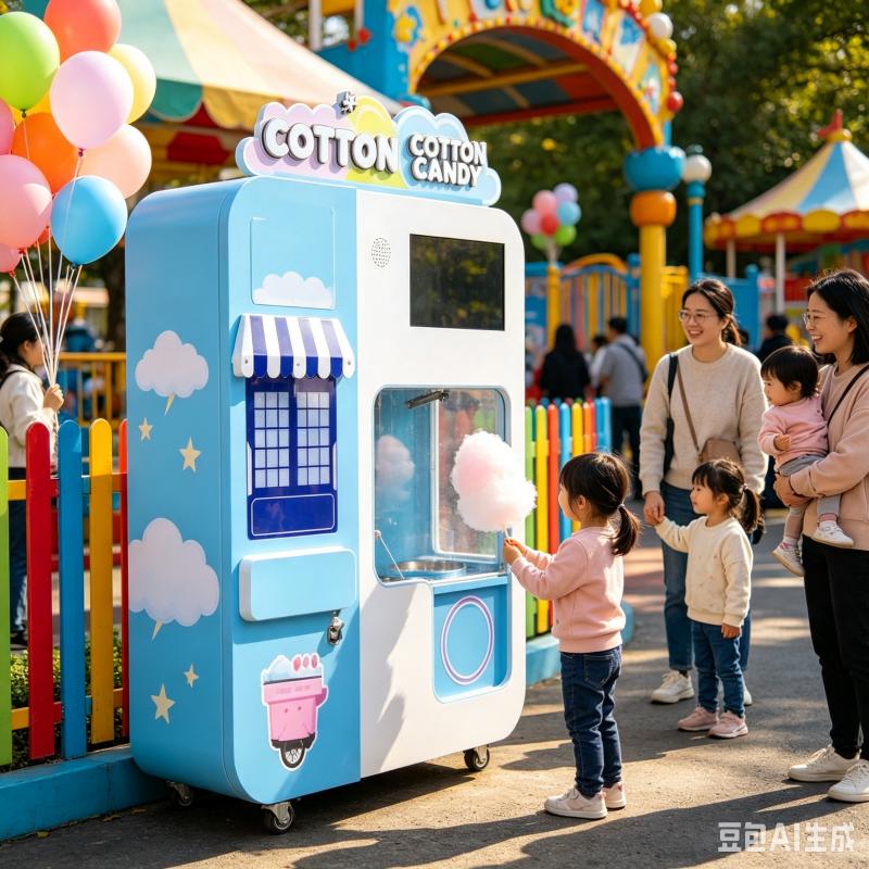 Candy Floss Machine - เครื่องทำสายไหมอัตโนมัติแบบปรับแต่งได้พร้อมฟังก์ชันบริการตนเองที่มีประสิทธิภาพ