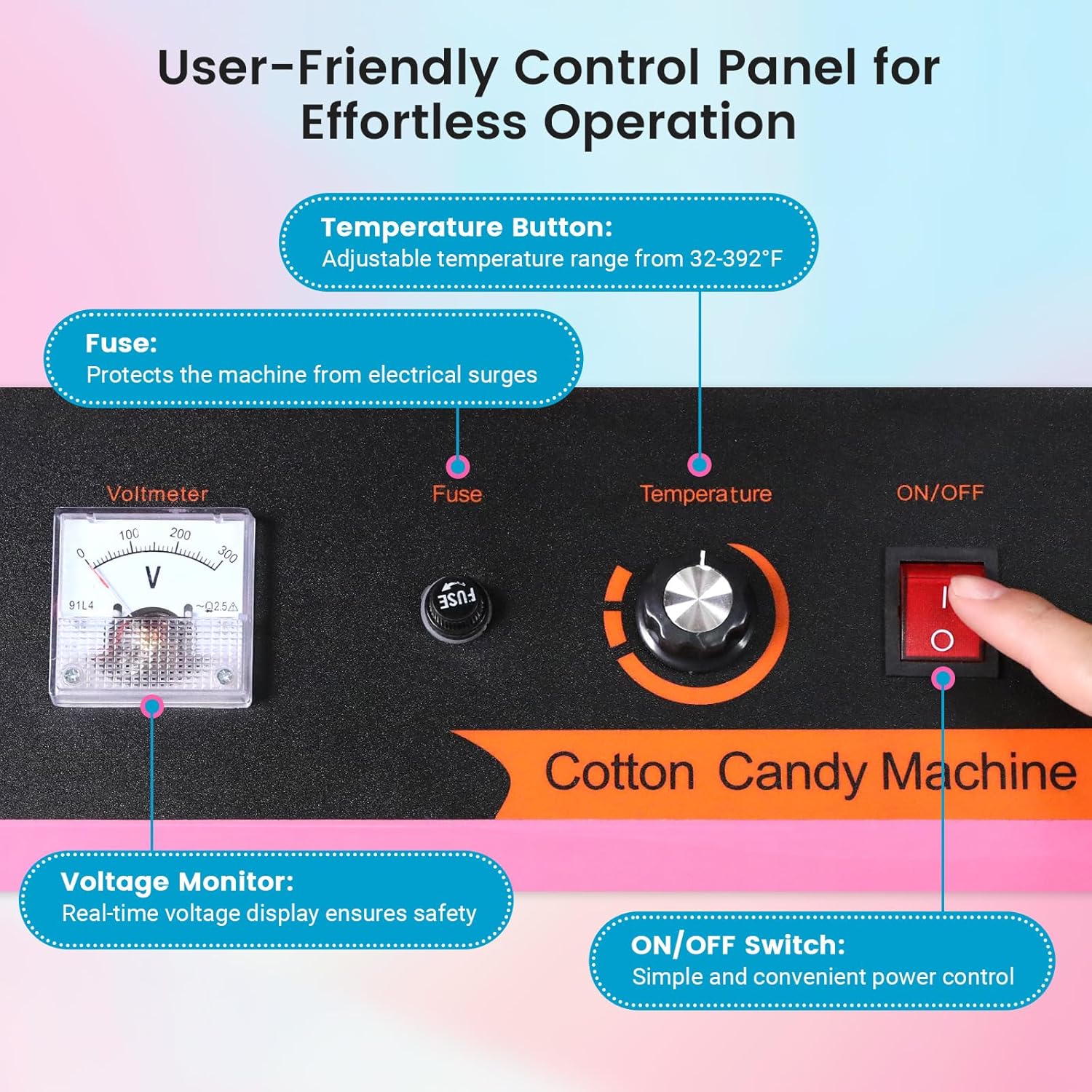 เครื่องทำสายไหมไฟฟ้า MHT2 1000 - Candy Floss Machine บทวิจารณ์และราคา