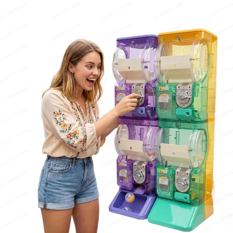 ตู้กาชาปองสองชั้นสีขาวใส แบบหย - Arcade Vending & Laundry Revenue บทวิจารณ์และราคา