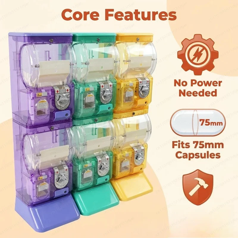ตู้กาชาปองสองชั้นสีขาวใส แบบหย - Arcade Vending & Laundry Revenue บทวิจารณ์และราคา